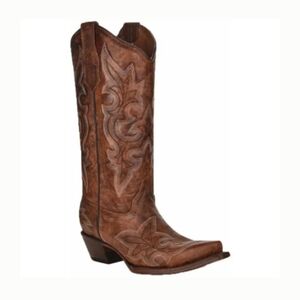 Circle G Womens Tan Embroidery Wetern Boots NWOT